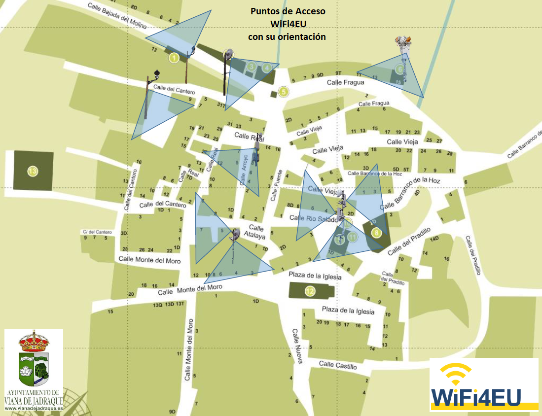 Puntos de Acceso WiFi4EU en Viana de Jadraque. Pincha en la imagen para ver en grande