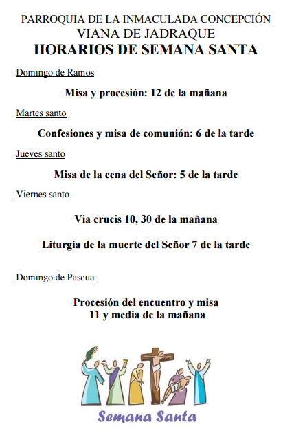 Programación de Semana Santa en 2016