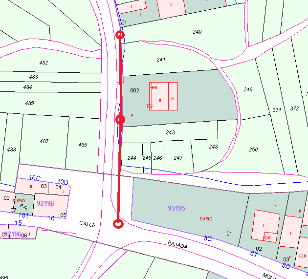 Tramo de tubería de abastecimiento de Agua y Alcantarillado